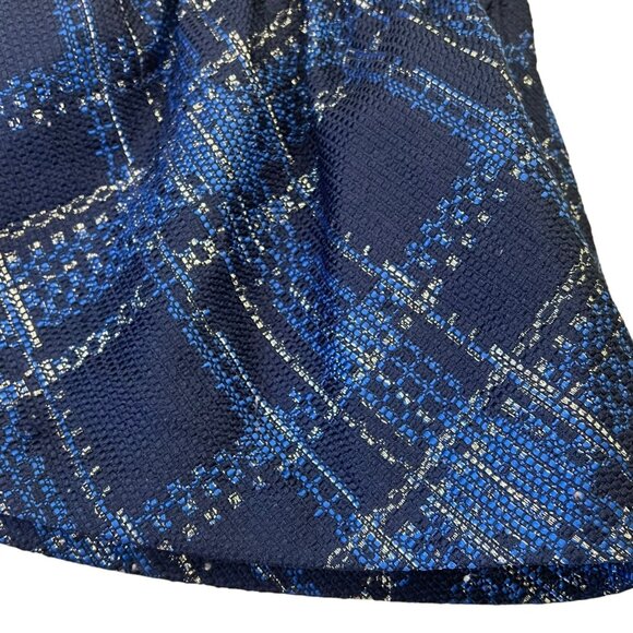 Janie and Jack Shimmer Plaid Skirt Blue Multi-Color 2T Adjustable Waist - Picture 4 of 4